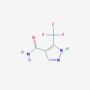 molecular formula C5H4F3N3O B10904435 5-(Trifluoromethyl)-1H-pyrazole-4-carboxamide 