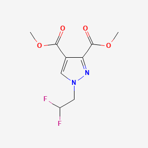 molecular formula C9H10F2N2O4 B10904494 Dimethyl 1-(2,2-difluoroethyl)-1H-pyrazole-3,4-dicarboxylate 