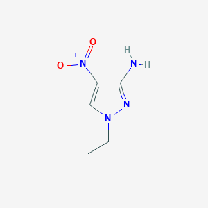 molecular formula C5H8N4O2 B10904542 1-Ethyl-4-nitro-1H-pyrazol-3-amine 