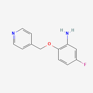 molecular formula C12H11FN2O B10904572 5-Fluoro-2-(pyridin-4-ylmethoxy)aniline 