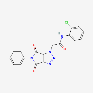 molecular formula C18H14ClN5O3 B10904609 N-(2-chlorophenyl)-2-(4,6-dioxo-5-phenyl-4,5,6,6a-tetrahydropyrrolo[3,4-d][1,2,3]triazol-1(3aH)-yl)acetamide 