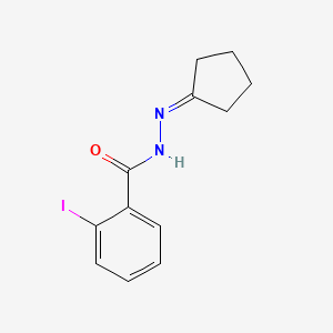 molecular formula C12H13IN2O B10904632 N'-cyclopentylidene-2-iodobenzohydrazide 