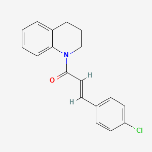 molecular formula C18H16ClNO B10904750 (2E)-3-(4-chlorophenyl)-1-(3,4-dihydroquinolin-1(2H)-yl)prop-2-en-1-one 