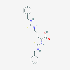 molecular formula C21H26N4O2S2 B10904766 N~2~,N~5~-bis(benzylcarbamothioyl)ornithine CAS No. 1396966-03-2