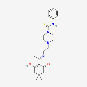 molecular formula C23H32N4O2S B10904779 4-(2-{[1-(4,4-dimethyl-2,6-dioxocyclohexylidene)ethyl]amino}ethyl)-N-phenylpiperazine-1-carbothioamide 