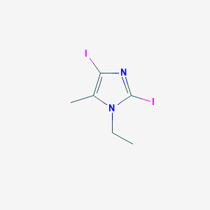 molecular formula C6H8I2N2 B10904800 1-Ethyl-2,4-diiodo-5-methyl-1H-imidazole 
