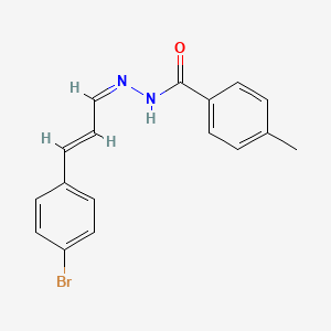 molecular formula C17H15BrN2O B10904804 N'-[(1Z,2E)-3-(4-bromophenyl)prop-2-en-1-ylidene]-4-methylbenzohydrazide 