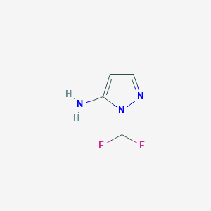 molecular formula C4H5F2N3 B10904818 1-(Difluoromethyl)-1H-pyrazol-5-amine 