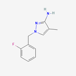 molecular formula C11H12FN3 B10904858 1-(2-fluorobenzyl)-4-methyl-1H-pyrazol-3-amine 