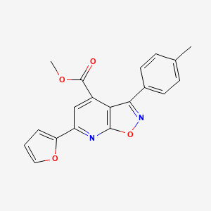 molecular formula C19H14N2O4 B10904885 Methyl 6-(furan-2-yl)-3-(p-tolyl)isoxazolo[5,4-b]pyridine-4-carboxylate 