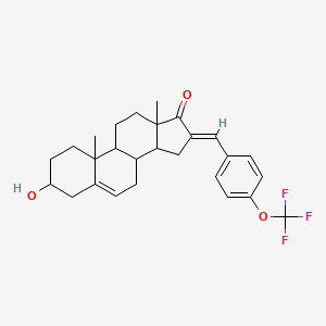 molecular formula C27H31F3O3 B10904897 (16E)-3-hydroxy-16-[4-(trifluoromethoxy)benzylidene]androst-5-en-17-one 