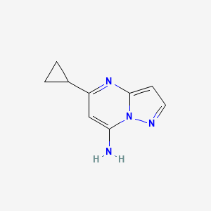 molecular formula C9H10N4 B10904903 5-Cyclopropylpyrazolo[1,5-a]pyrimidin-7-amine 