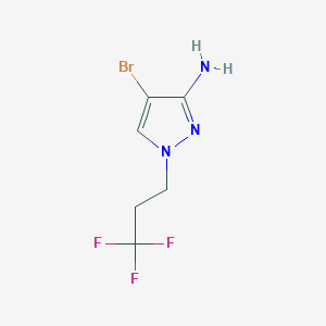 molecular formula C6H7BrF3N3 B10904909 4-bromo-1-(3,3,3-trifluoropropyl)-1H-pyrazol-3-amine 