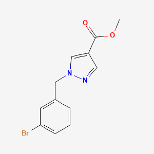 molecular formula C12H11BrN2O2 B10905010 methyl 1-(3-bromobenzyl)-1H-pyrazole-4-carboxylate 