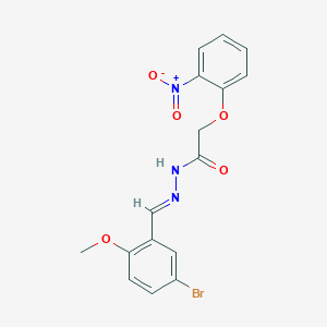 molecular formula C16H14BrN3O5 B10905044 N'-[(E)-(5-bromo-2-methoxyphenyl)methylidene]-2-(2-nitrophenoxy)acetohydrazide 