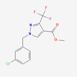 molecular formula C13H10ClF3N2O2 B10905051 Methyl 1-(3-chlorobenzyl)-3-(trifluoromethyl)-1H-pyrazole-4-carboxylate 
