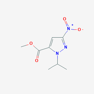 molecular formula C8H11N3O4 B10905057 Methyl 1-isopropyl-3-nitro-1H-pyrazole-5-carboxylate 