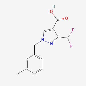 molecular formula C13H12F2N2O2 B10905071 3-(Difluoromethyl)-1-(3-methylbenzyl)-1H-pyrazole-4-carboxylic acid 