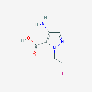 molecular formula C6H8FN3O2 B10905117 4-amino-1-(2-fluoroethyl)-1H-pyrazole-5-carboxylic acid CAS No. 1429419-54-4