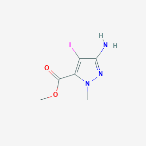 molecular formula C6H8IN3O2 B10905128 Methyl 3-amino-4-iodo-1-methyl-1H-pyrazole-5-carboxylate 