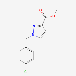 molecular formula C12H11ClN2O2 B10905174 Methyl 1-(4-chlorobenzyl)-1H-pyrazole-3-carboxylate 