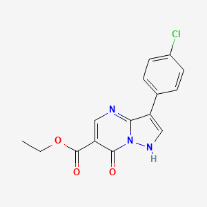 molecular formula C15H12ClN3O3 B10905285 Ethyl 3-(4-chlorophenyl)-7-oxo-4,7-dihydropyrazolo[1,5-a]pyrimidine-6-carboxylate 