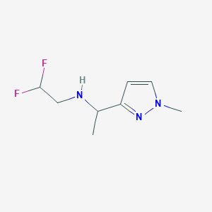 molecular formula C8H13F2N3 B10905298 N-(2,2-difluoroethyl)-N-[1-(1-methyl-1H-pyrazol-3-yl)ethyl]amine CAS No. 1245807-11-7