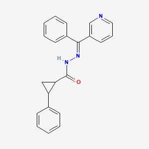 molecular formula C22H19N3O B10905299 2-phenyl-N'-[(E)-phenyl(pyridin-3-yl)methylidene]cyclopropanecarbohydrazide 