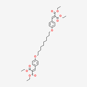 molecular formula C38H50O10 B10905304 Tetraethyl 2,2'-[decane-1,10-diylbis(oxybenzene-4,1-diylmethylylidene)]dipropanedioate 