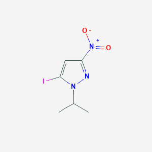 molecular formula C6H8IN3O2 B10905327 5-Iodo-1-isopropyl-3-nitro-1H-pyrazole 