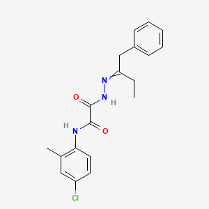 molecular formula C19H20ClN3O2 B10905386 N-(4-chloro-2-methylphenyl)-2-oxo-2-[2-(1-phenylbutan-2-ylidene)hydrazinyl]acetamide 
