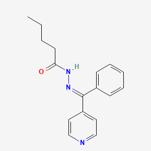 molecular formula C17H19N3O B10905425 N'-[(E)-phenyl(pyridin-4-yl)methylidene]pentanehydrazide 