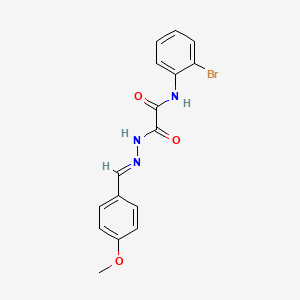molecular formula C16H14BrN3O3 B10905595 N-(2-bromophenyl)-2-[(2E)-2-(4-methoxybenzylidene)hydrazinyl]-2-oxoacetamide 