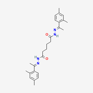 molecular formula C26H34N4O2 B10905677 N'~1~,N'~6~-bis[(1E)-1-(2,4-dimethylphenyl)ethylidene]hexanedihydrazide 