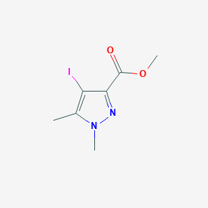 molecular formula C7H9IN2O2 B10905816 methyl 4-iodo-1,5-dimethyl-1H-pyrazole-3-carboxylate 