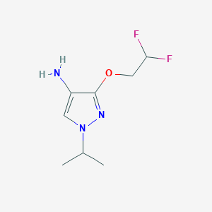 molecular formula C8H13F2N3O B10905846 3-(2,2-difluoroethoxy)-1-(propan-2-yl)-1H-pyrazol-4-amine 