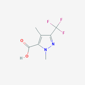 molecular formula C7H7F3N2O2 B10905863 1,4-Dimethyl-3-(trifluoromethyl)-1H-pyrazole-5-carboxylic acid 