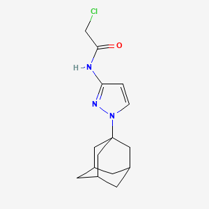 molecular formula C15H20ClN3O B10905972 N~1~-[1-(1-Adamantyl)-1H-pyrazol-3-YL]-2-chloroacetamide 