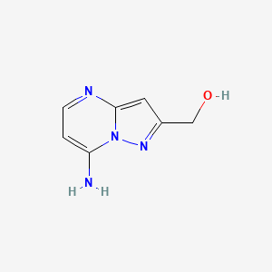 molecular formula C7H8N4O B10906010 (7-Aminopyrazolo[1,5-a]pyrimidin-2-yl)methanol 