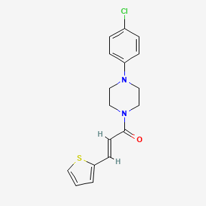 molecular formula C17H17ClN2OS B10906036 (2E)-1-[4-(4-chlorophenyl)piperazin-1-yl]-3-(thiophen-2-yl)prop-2-en-1-one 