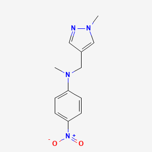 molecular formula C12H14N4O2 B10906105 N-methyl-N-[(1-methyl-1H-pyrazol-4-yl)methyl]-4-nitroaniline 