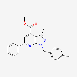 molecular formula C23H21N3O2 B10906143 methyl 3-methyl-1-(4-methylbenzyl)-6-phenyl-1H-pyrazolo[3,4-b]pyridine-4-carboxylate 