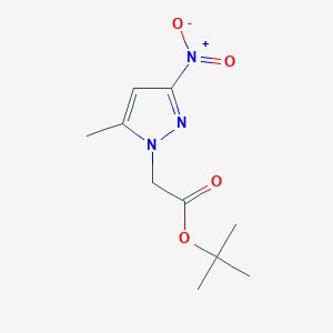 molecular formula C10H15N3O4 B10906225 tert-butyl (5-methyl-3-nitro-1H-pyrazol-1-yl)acetate 