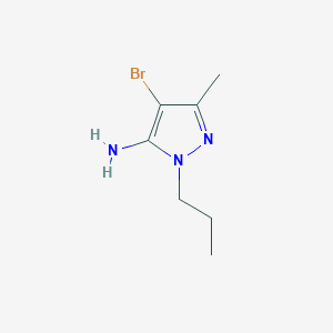 molecular formula C7H12BrN3 B10906258 4-bromo-3-methyl-1-propyl-1H-pyrazol-5-amine 