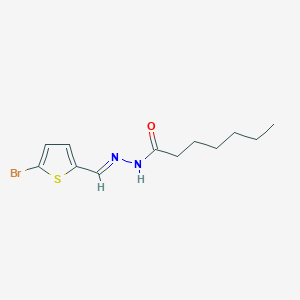 molecular formula C12H17BrN2OS B10906301 N'-[(E)-(5-bromothiophen-2-yl)methylidene]heptanehydrazide 