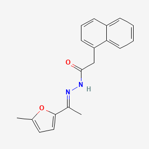 molecular formula C19H18N2O2 B10906310 N'-[(1E)-1-(5-methylfuran-2-yl)ethylidene]-2-(naphthalen-1-yl)acetohydrazide 