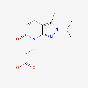 molecular formula C15H21N3O3 B10906428 Methyl 3-(2-isopropyl-3,4-dimethyl-6-oxo-2H-pyrazolo[3,4-b]pyridin-7(6H)-yl)propanoate 