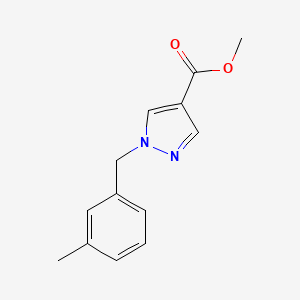 molecular formula C13H14N2O2 B10906444 methyl 1-(3-methylbenzyl)-1H-pyrazole-4-carboxylate 