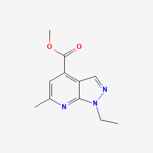 molecular formula C11H13N3O2 B10906467 methyl 1-ethyl-6-methyl-1H-pyrazolo[3,4-b]pyridine-4-carboxylate 