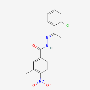 molecular formula C16H14ClN3O3 B10906471 N'-[1-(2-chlorophenyl)ethylidene]-4-nitro-3-methylbenzohydrazide 